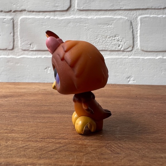 LPS littlest pet shop Brown owl with bow - Picture 3 of 5